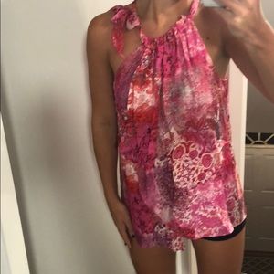 Elie Tahari Pink Silk Top